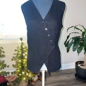Abercrombie & Fitch Black Sleeveless vest style top